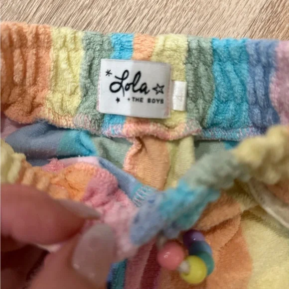Lola + The Boys |  Rainbow terry Shorts - Picture 7 of 9
